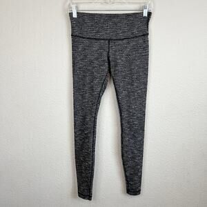Lululemon Wunder Under Leggings Women's 8 Coco Pique Gray Low Rise Athletic